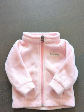 Columbia Baby Pink Zip Up Sweater